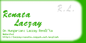 renata laczay business card